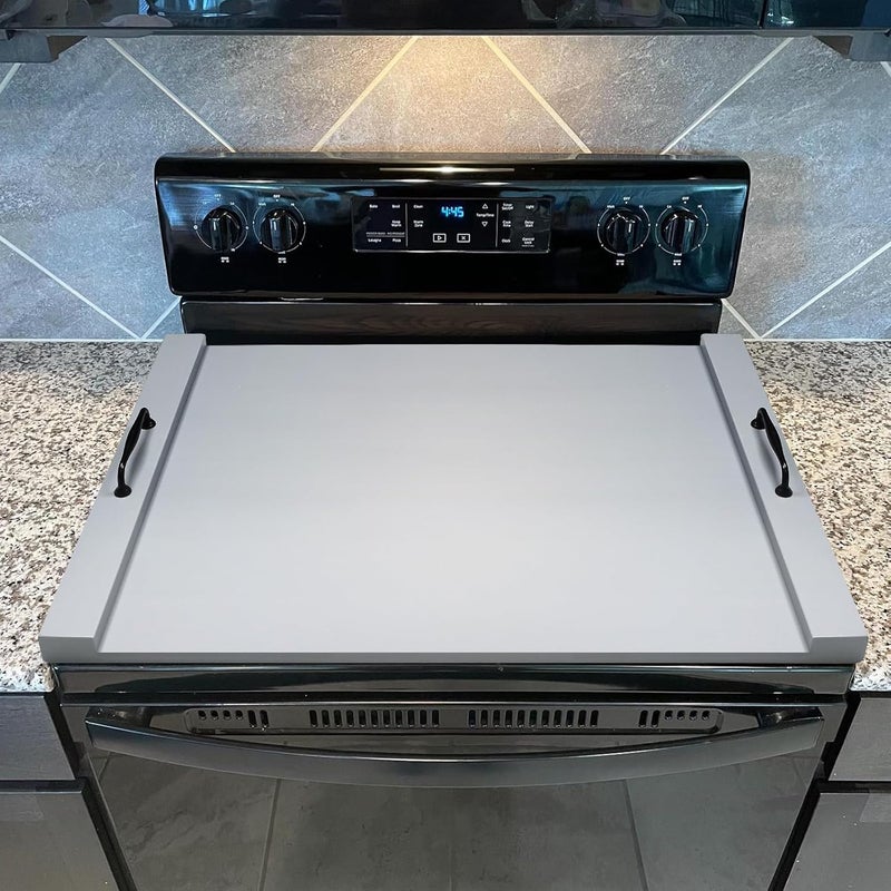 Gashell Noodle Board Stove Cover with Handles, Multiple Stove Top Cover Board for Electric/Gas Stove Top(Grey) - Image 3